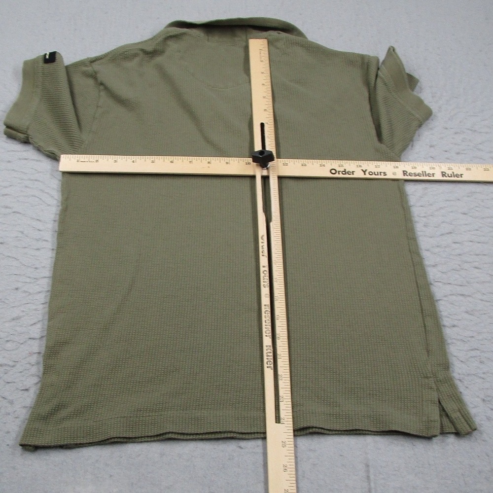 Polo Sport Ralph Lauren Mens Small Green Waffle Knit Short Sleeve Polo Shirt Y2K - Picture 5 of 8